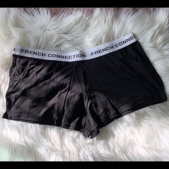 French Connection Tie Hoodie & Shorts Pajamas XL - Picture 4 of 6